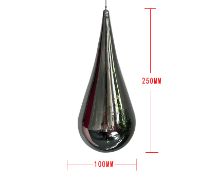 chrome finish glass drop 100 mm H250 mm from China item 15 yuan yi ge