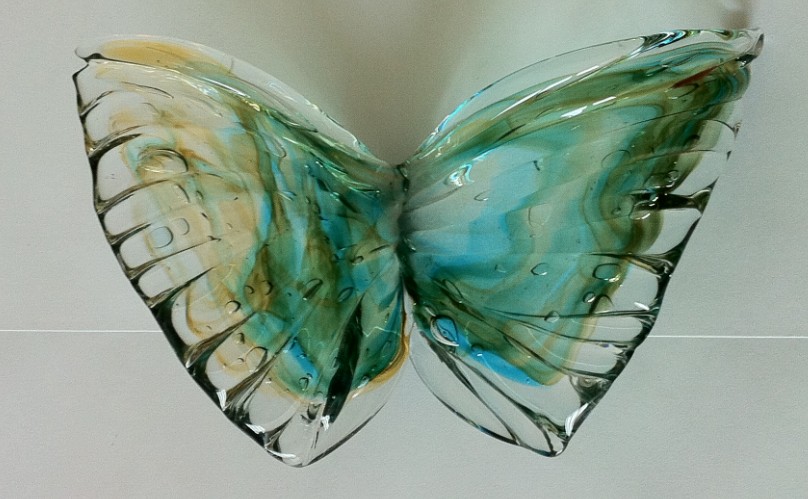 butterfly glass shade art pieces for chandelier light from China