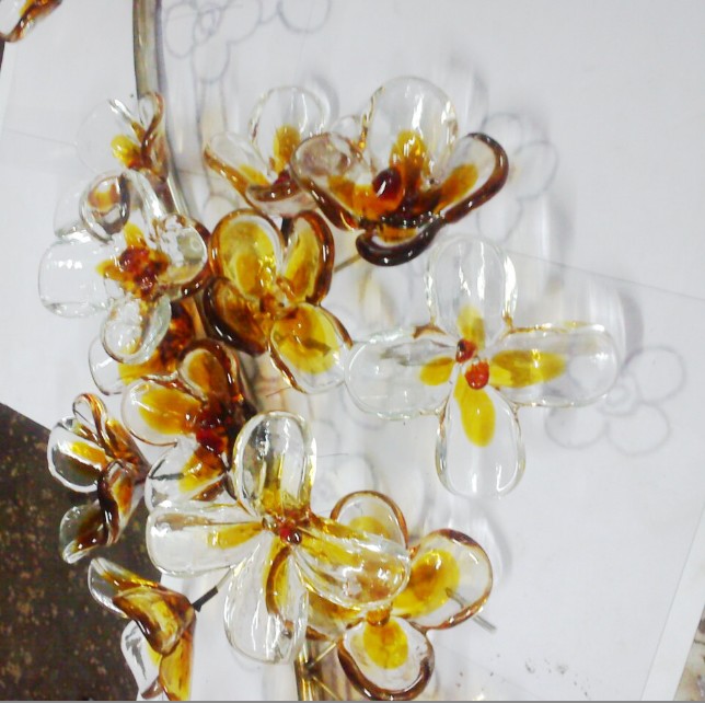 flower glass shade for chandelier light from China